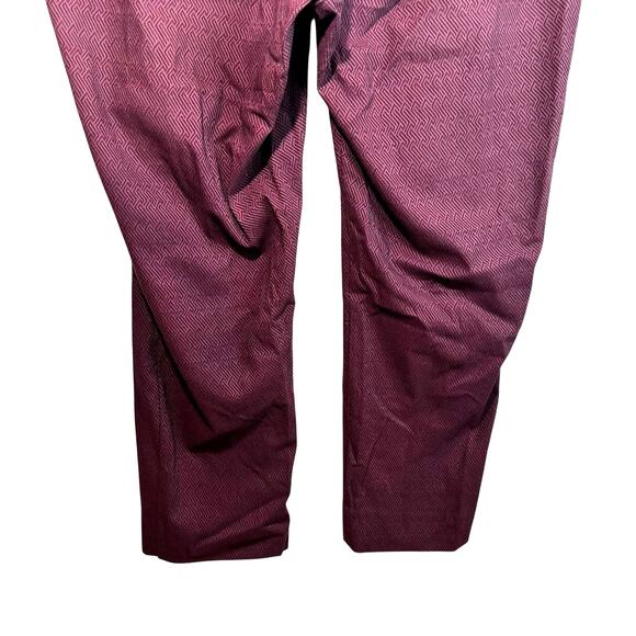 Erica Taylor Plus Size 3X Jacquard Textured Straight Pull On Pants Burgundy - Picture 6 of 9